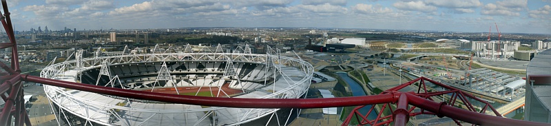 P1040934 PANO.
10:12:08am Fri 29 Mar 2013.
The London 2012 Olympic Park and Stadium.&nbsp;Select this image to see a larger version. 