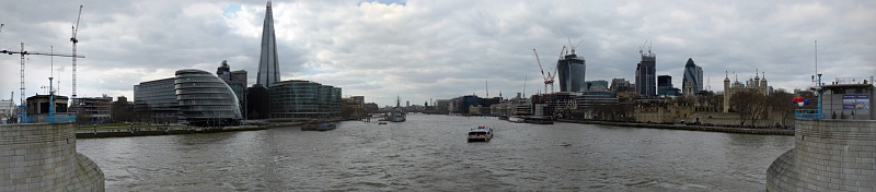 P1050027 PANO.
1:30:04pm Fri 29 Mar 2013.
From Tower Bridge.&nbsp;Select this image to see a larger version. 